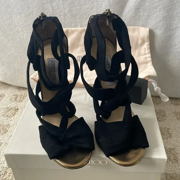 Jimmy Choo suede knot heels - Picture 7 of 9